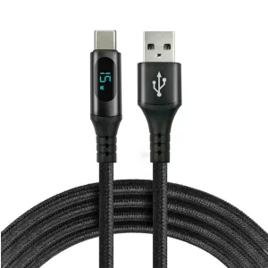 everActive USB 2.0 A - C csatlakozó fonott LCD kábel 1m CBB-1CBL 15w