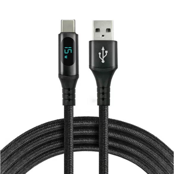 everActive USB 2.0 A - C csatlakozó fonott LCD kábel 1m CBB-1CBL 15w