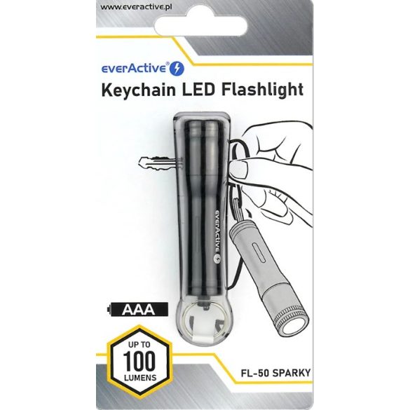 everActive-FL-50-SPARKY LED kulcstartó elemlámpa 100lm