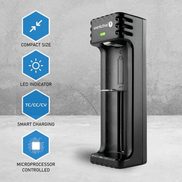 everActive LC-100 Li-ion 1 csatornás akkutöltő