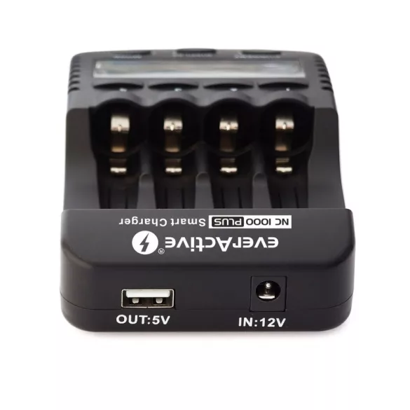 everActive NC1000 PLUS 4 csatornás akku töltő-kisütő-karbantartó +USB