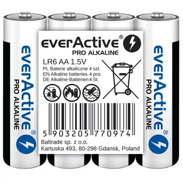 everActive PRO AA (LR6,ceruza) alkáli elem FÓLIA/4