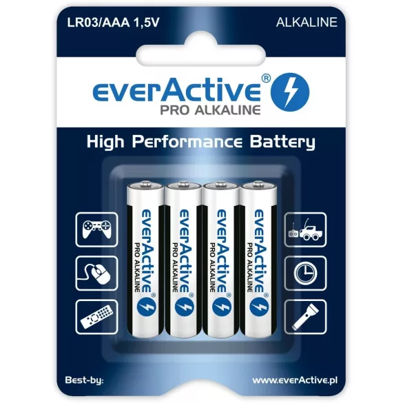 everActive PRO AAA (LR03,mikró) alkáli elem BL/4