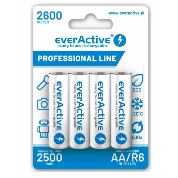 everActive Professional Line AA (HR6) Ni-Mh akku 1,2V 2500mAh BL/4