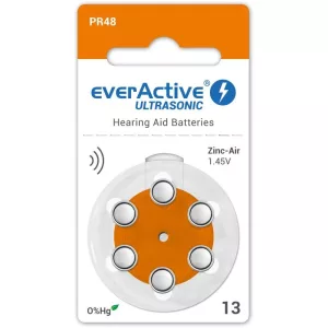 everActive ULTRASONIC hallókészülék elem "13" PR48 BL/6 szín:NARANCS