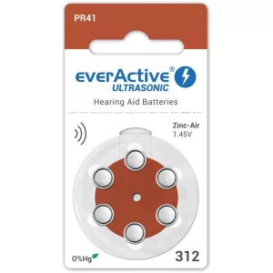 everActive ULTRASONIC hallókészülék elem "312" PR41 BL/6 szín:BARNA