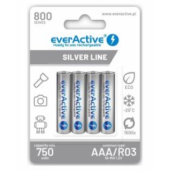   everActive Silver Line AAA (HR03) Ni-Mh akku 750mAh 1,2V BL/4