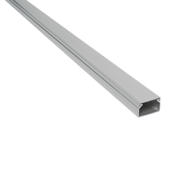 Image of 2m. 12X12 PLASTIC CABLE TRUNKING CT2 GREY