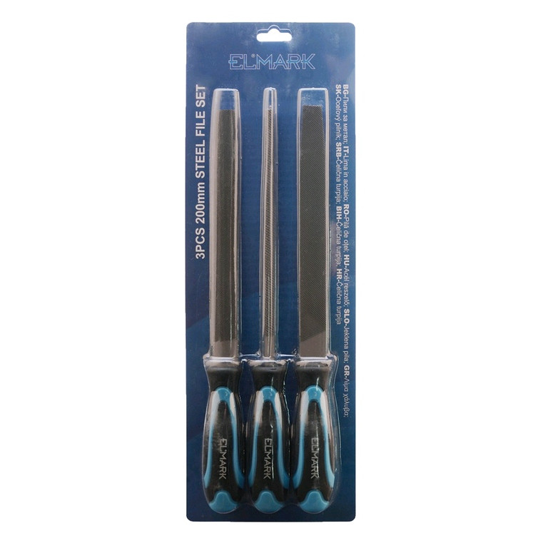 Image of 3PCS 200mm STEEL FILE SET