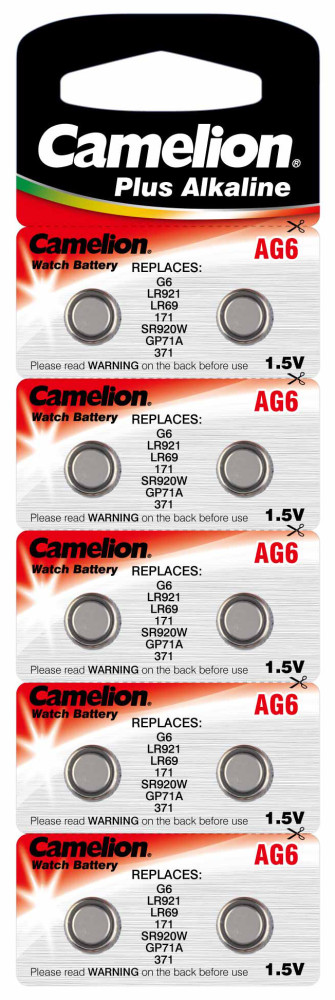 Camelion AG6(171,LR69,LR921) alkáli gombelem 1,5V bl/10