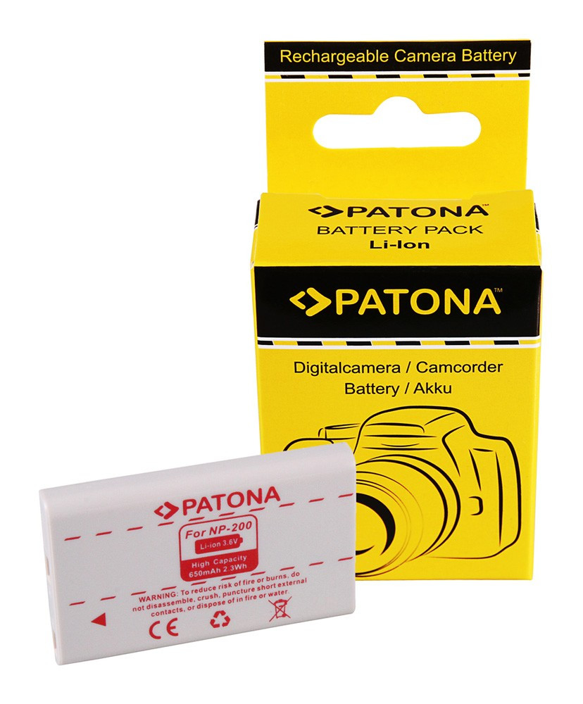 MINOLTA kamera akku NP200 NP-200 X/Xg/Xi/Xt utángyártott (Patona)3,6V 650mAh