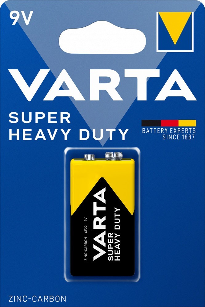 Image of Varta Super Heavy Duty 9V-os féltartós elem (6F22) bl/1
