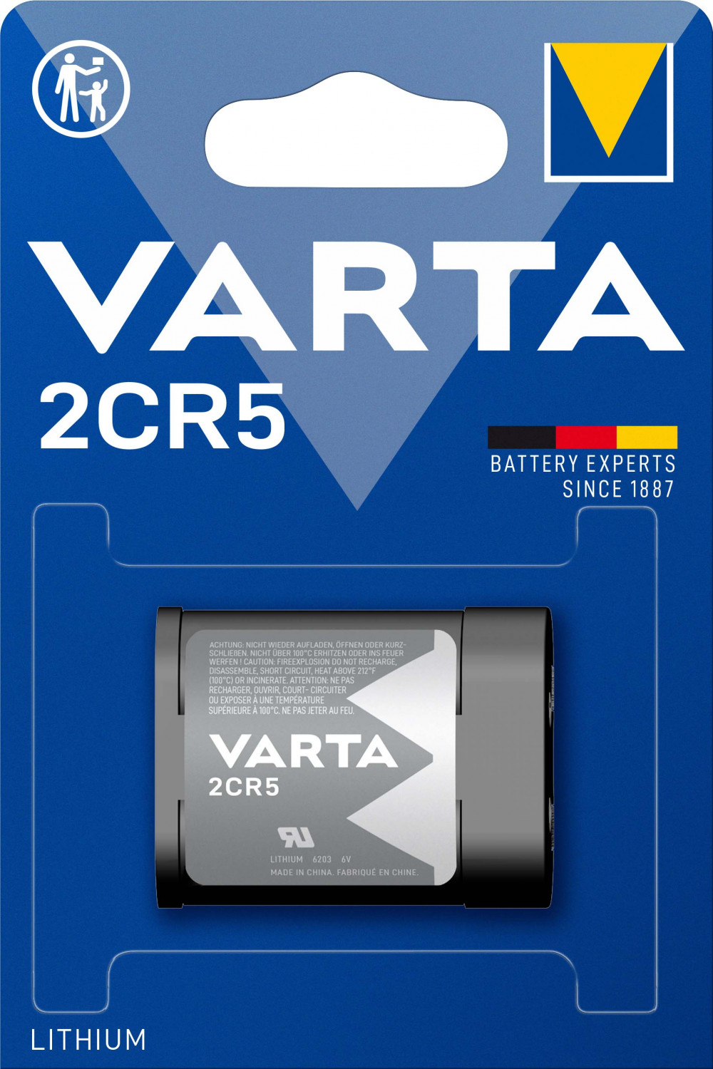 Image of Varta 2CR5 lithium elem 6V-os bl/1