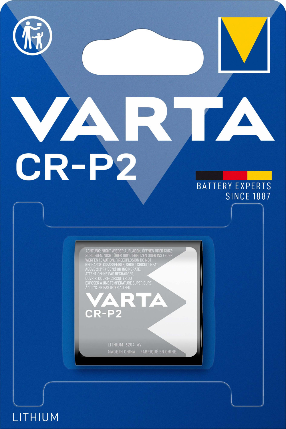 Image of Varta CR-P2 (CR223) lithium elem 6V bliszteres/1